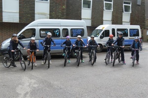 Bikeability came in for the week to teach Year 6 children about road safety