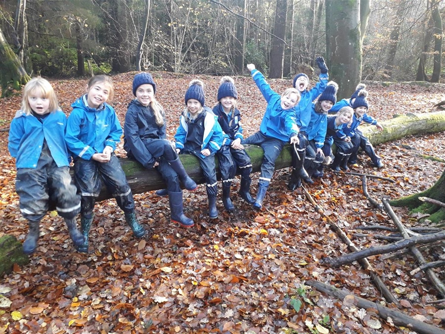 Year 3 having fun during Forest School