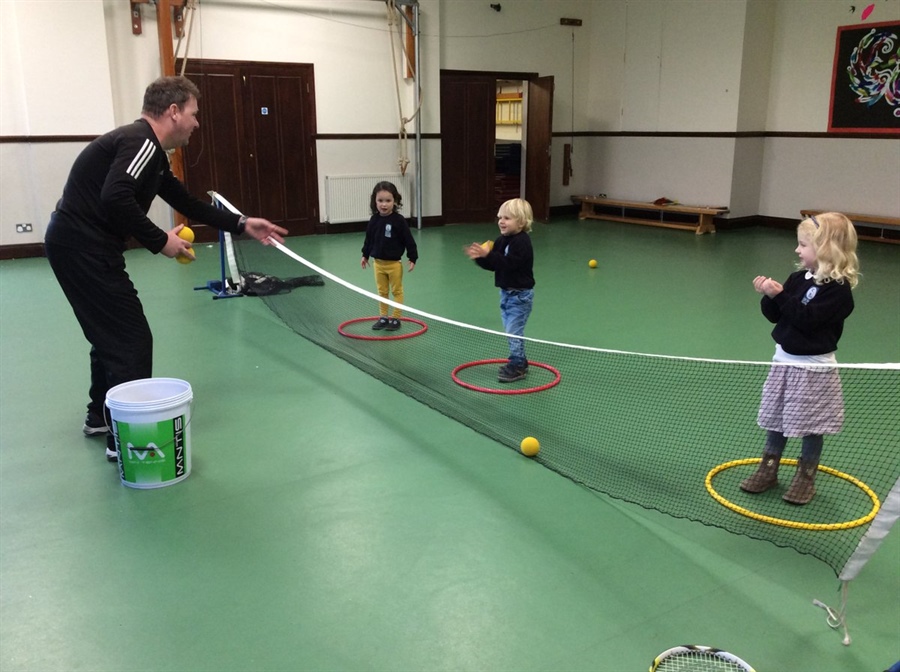 Nursery tennis lesson