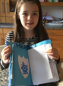Annabel receives a Blue Peter Badge