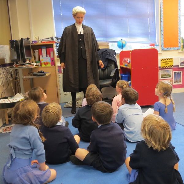 Mrs Pearce, Barrister, Visits Reception Class