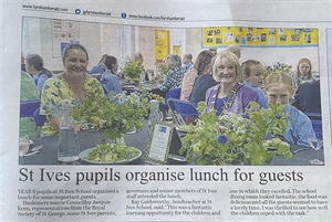 St Ives Pupils Organise Lunch for Guests