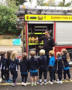 Surrey Fire & Rescue Service Visit Reception Class