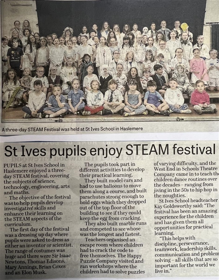 St Ives Pupils Take Part in 3 Day STEAM Festival