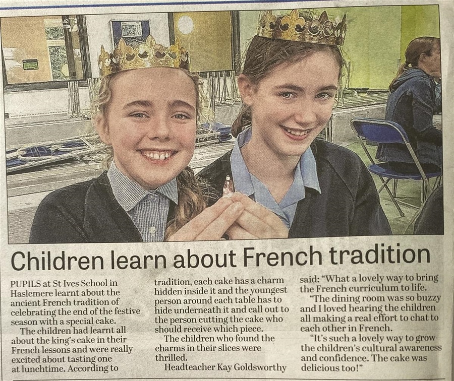 St Ives Pupils Celebrate La Fete des Rois