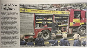 Surrey Fire and Rescue Visit Reception Pupils