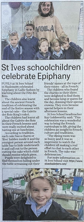 St Ives School Celebrates Epiphany in French Tradition