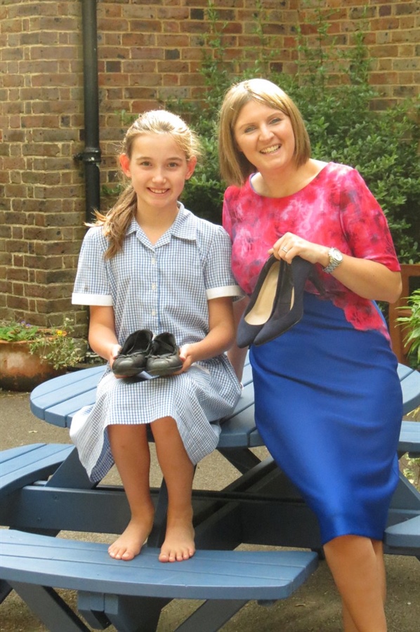 Donating school shoes